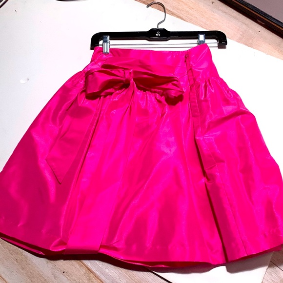 Hot Pink 💕 Lilly Pulitzer Fuchsia Skirt Barbie Silk Taffeta Sash Belt Bow 🎀Tie